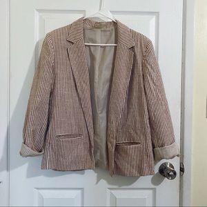 Vintage striped brown and tan blazer